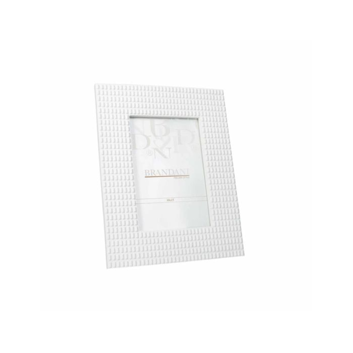Brandani 59212 Lingotto white polyresin photo frame 10x15sm