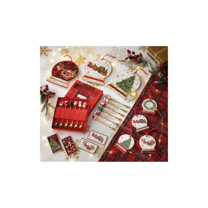 Brandani 89912 Xmas motifs gold spoon set 6pcs