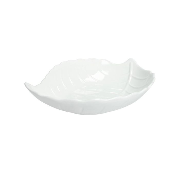 Brandani 51555 Alloro leaf white porcelain bowl 31x22x6sm