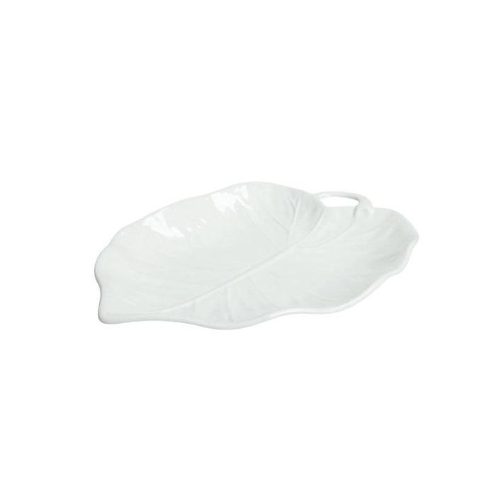 Brandani 51557 Tiglio leaf white porcelain plate 30x22.5sm