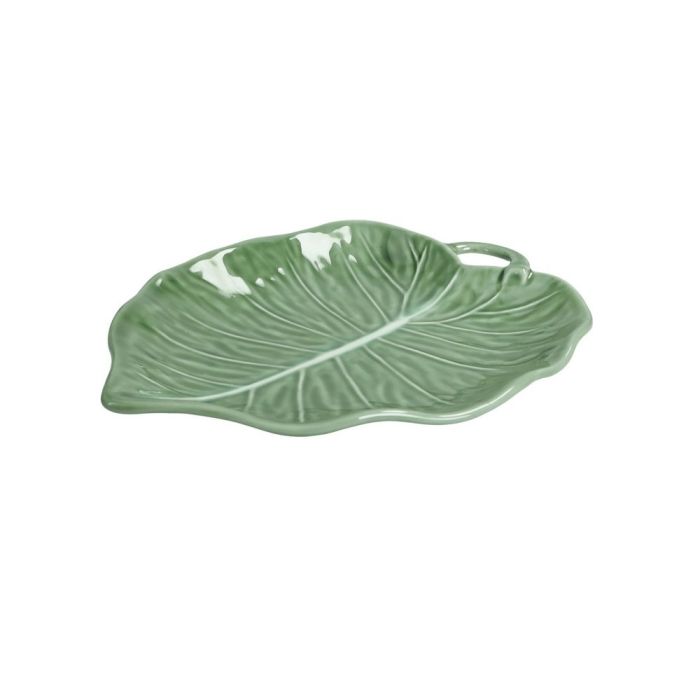 Brandani 51558 Tiglio leaf green porcelain plate 25x19sm