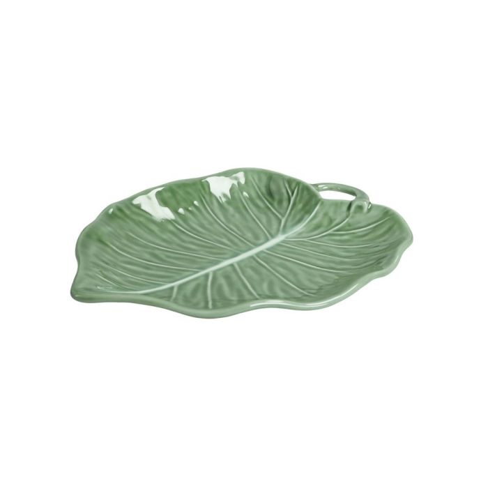 Brandani 51559 Tiglio leaf green porcelain plate 30x22.5sm
