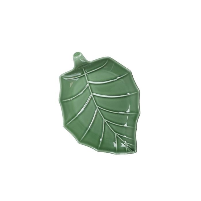 Brandani 51635 Pioppo leaf green porcelain plate 23x17sm