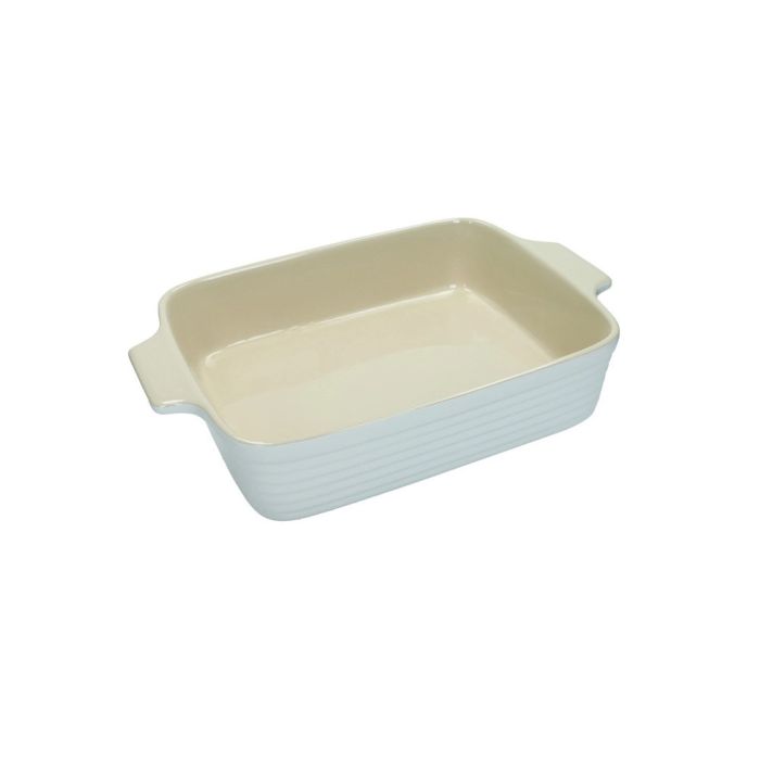 Brandani 51753 stoneware baking dish with handles white 34x23sm