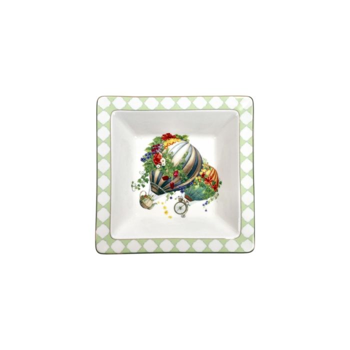 Brandani 51841 Wonderland porcelain serving plate 18.5x18.5x4.5sm