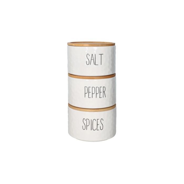 Brandani 51945 New Age dolomite spice container set 3pcs