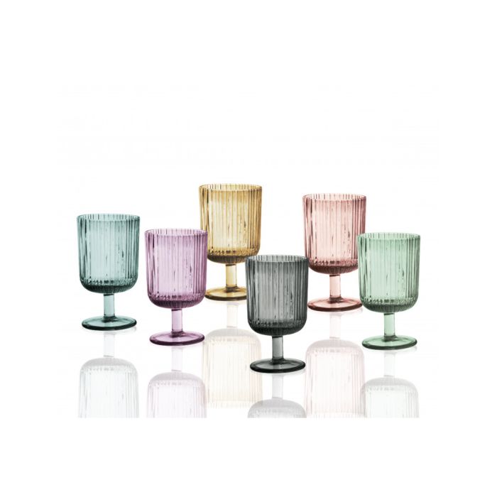 Brandani 51069 Plisse glass collection set x6