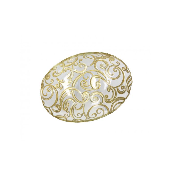 Brandani 52728 Filo Oro Glass Small Bowl 21cm