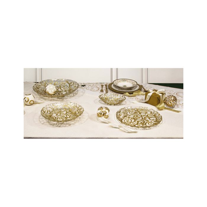 Brandani 52729 Filo Oro Glass Bowl 30cm