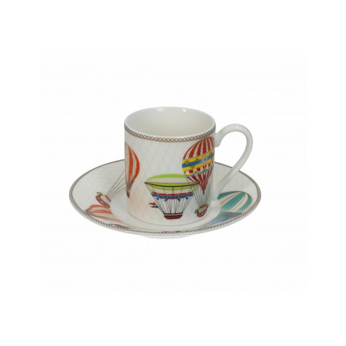 Brandani 52901 Hot Air Balloon Coffee Cup Set 2Pcs