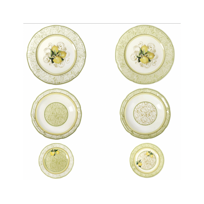 Brandani 52753 Limoni Dinner Service 18Pcs