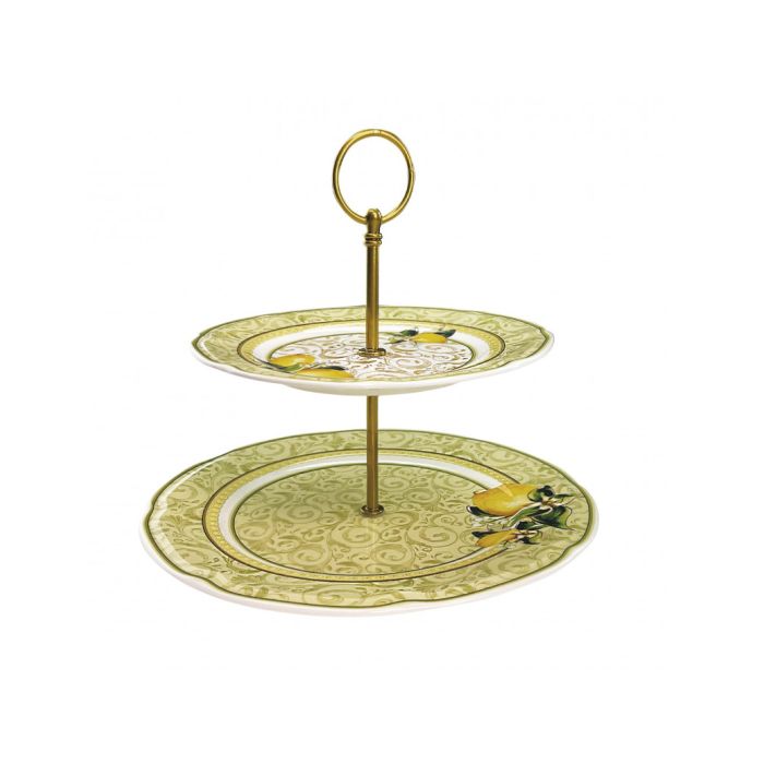 Brandani 52760 LIMONI 2-tier cake stand
