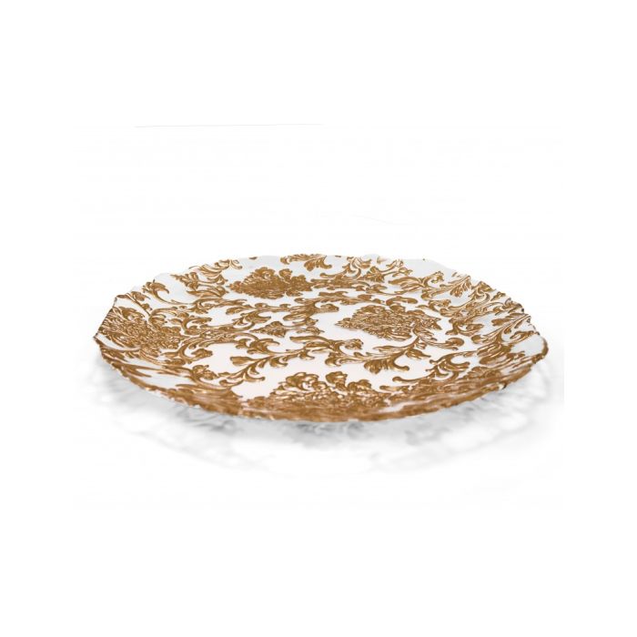 Brandani 51023 DAMASCO gold glass plate 38sm