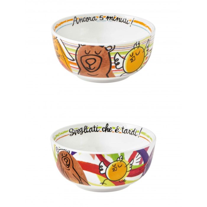 Brandani 52157 ALLEGRA COMBRICCOLA breakfast bowl 2pcs