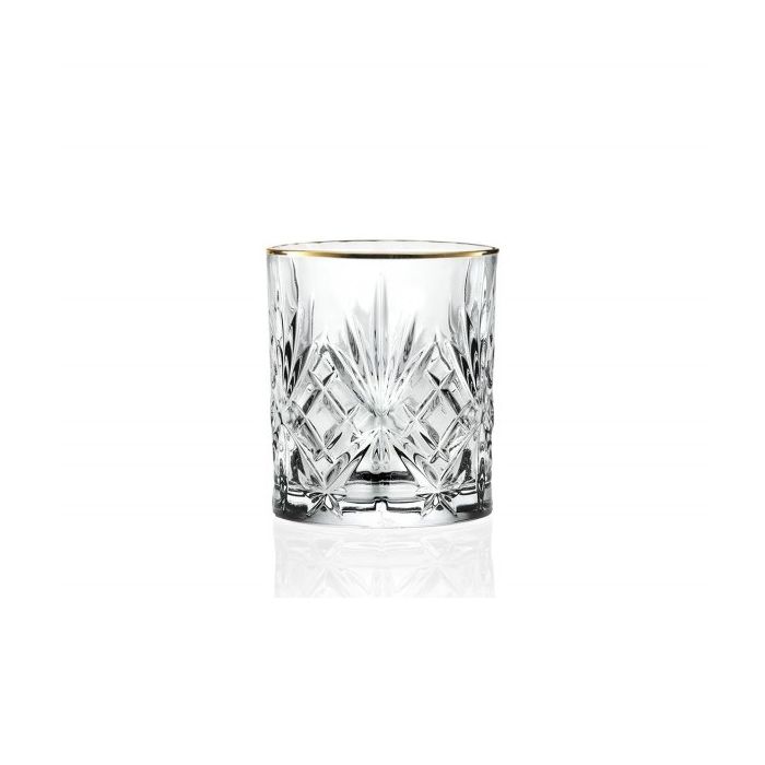 Brandani 52490 GOLD CHRYSTAL whisky glass 310ml