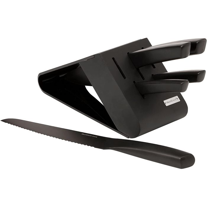 Brandani 53152 black acrylic knife set x5