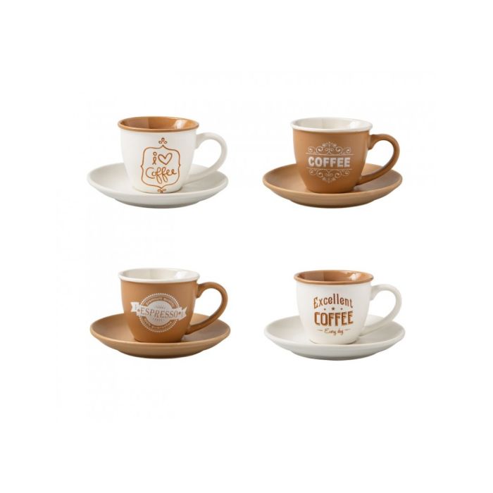 Brandani 53782 COFFEE CUP ASSTD. COLS SET 4 PCS