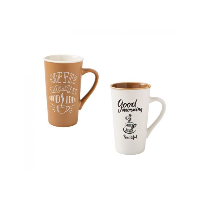 Brandani 53784 BIG MUG ASSTD. COLS SET 2 PCS