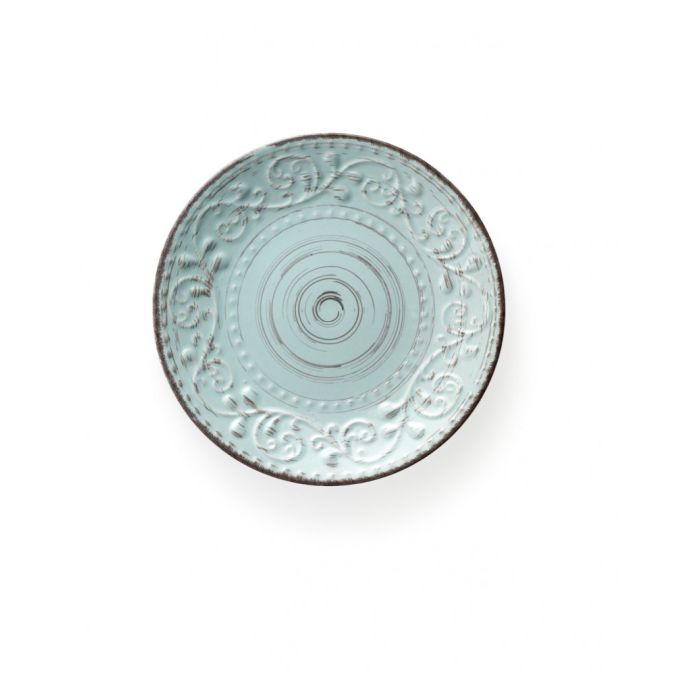 Brandani 55976 SERENDIPITY turquoise stoneware plate 21sm