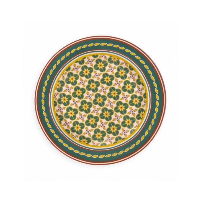 Brandani 52542 LE CEMENTINE IN BLOOM porcelain plate set 18pcs