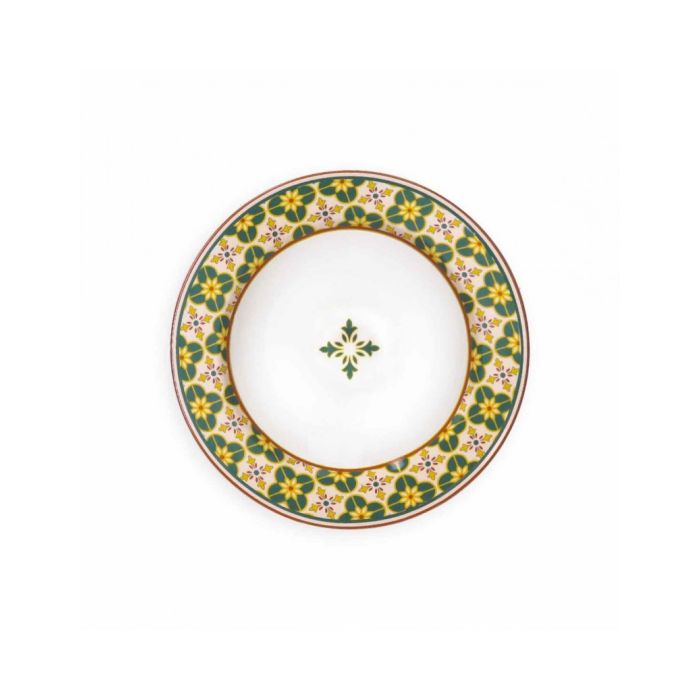 Brandani 52542 LE CEMENTINE IN BLOOM porcelain plate set 18pcs