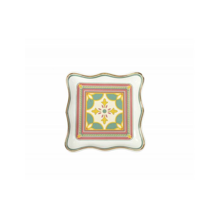 Brandani 52547 LE CEMENTINE IN BLOOM porcelain serving plate 16.5cm