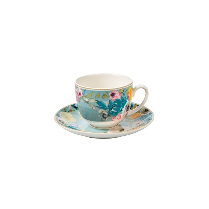 Brandani 53945 TEA CUP PARADISE BLUE/WATER SET 2