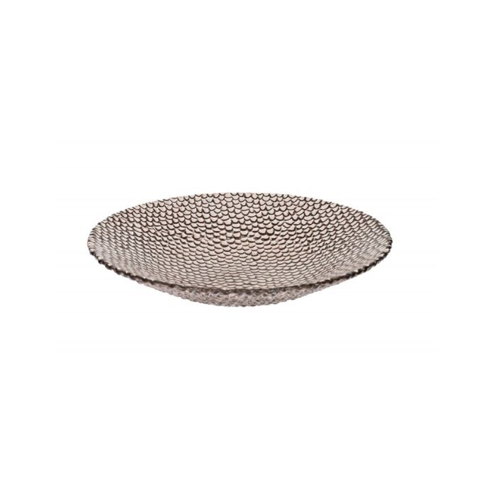 Brandani 40440 DROP glass serving plate mocha 21cm
