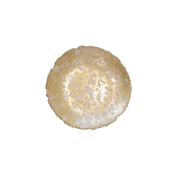 Brandani 83755 XMAS plate gold/white 40cm