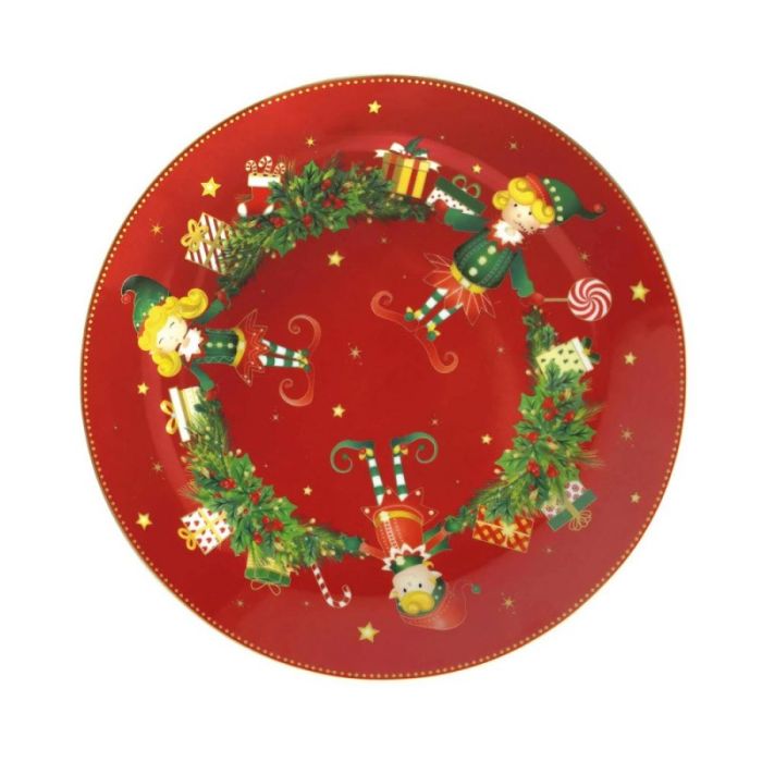 Brandani 84550 PLATTER ELFOMGIA PORCELAIN (red)