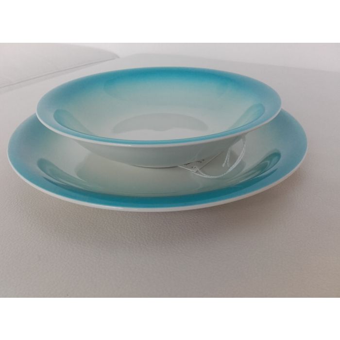Brandani 54381 SOUP PLATE STARDUST SET 6PCS TURQUO