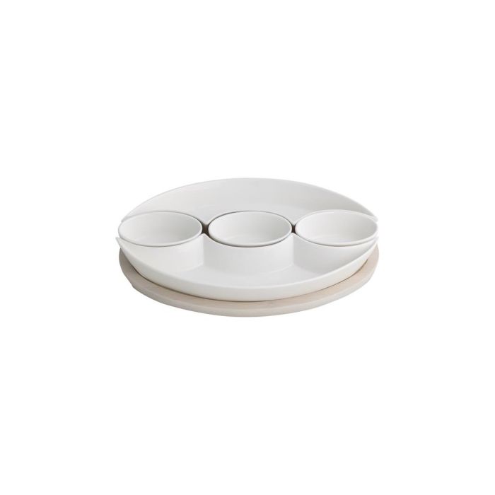 Brandani 53528 porcelain dish/mini bamboo board