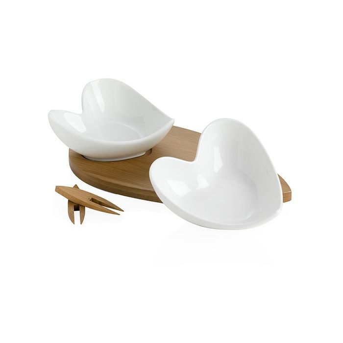 Brandani 54208 2 HEARTS WHITE PROCELAIN