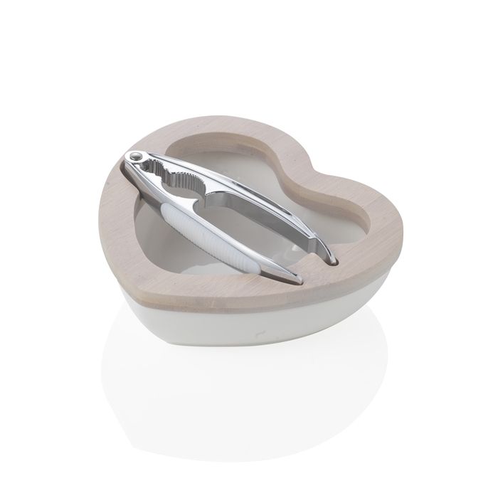 Brandani 54695 Heart porcelain nut bowl white natu