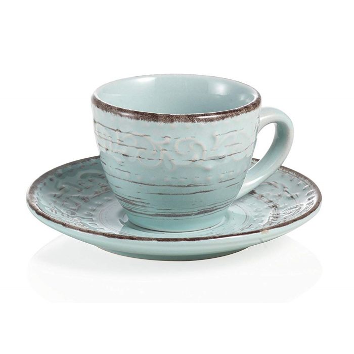 Brandani 55980 SERENDIPITY stoneware coffee cup & saucer