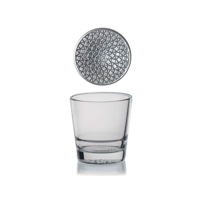 Vidivi M100370 MOSAICO whisky glass silver set 6x400ml