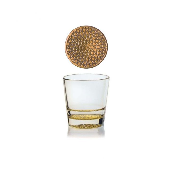 Vidivi M100330 MOSAICO whisky glass gold set 6x400ml