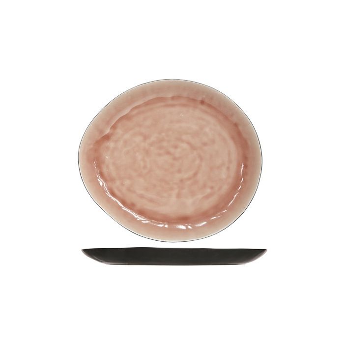 Billiet 1690518 LAGUNA OLD ROSE  OVAL PLATE 32.5X2