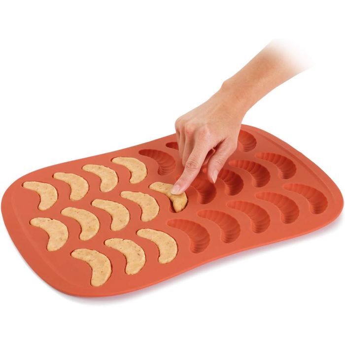 Tescoma 629428 PAN FOR CRESCENT-SHAPED VANILLA ROLLS SILICONPRIME "DELÍCIA"