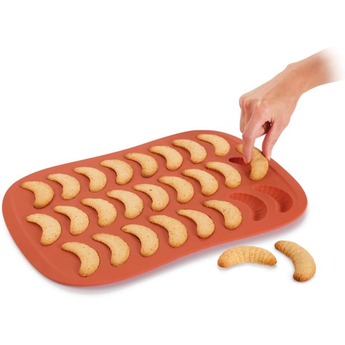 Tescoma 629428 PAN FOR CRESCENT-SHAPED VANILLA ROLLS SILICONPRIME "DELÍCIA"