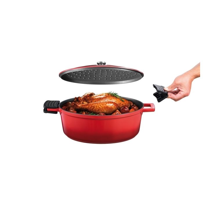Tescoma 780446 ROASTER WITH LID  32 X 26 CM “BORDEAUX”