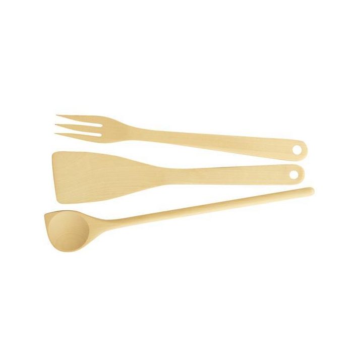 Tescoma 637418 woody spoon turner fork set 3pcs