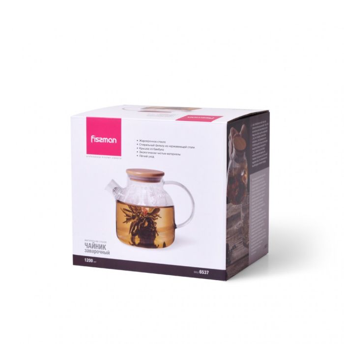 Fissman 6537 glass teapot 1200ml