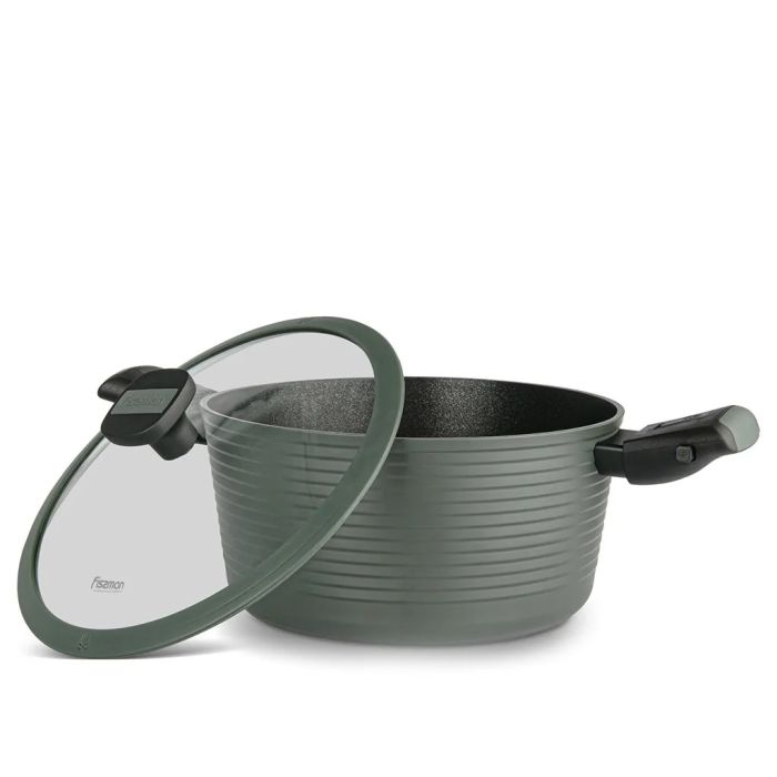Fissman 14382 BRILLIANT casserole with detachable handle & glass lid 24cm 4.5l