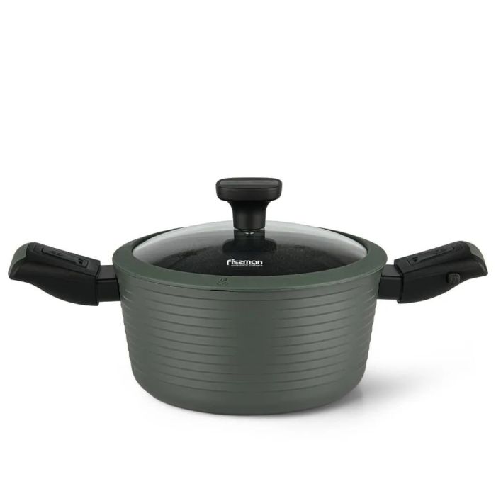 Fissman 14383 BRILLIANT casserole with detachable handle & glass lid 28x13.5cm 7.1l