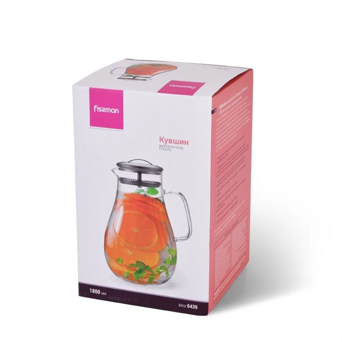 Fissman 6439 glass jug with filter 1800ml