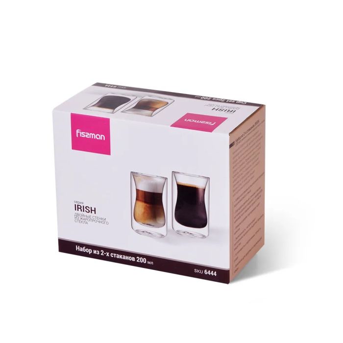 Fissman 6444 Double wall cup set 2pcs IRISH 200ml