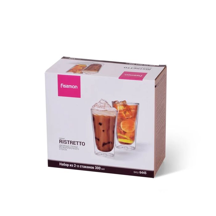 Fissman 6445 RISTRETTO double wall glass set 2x300ml