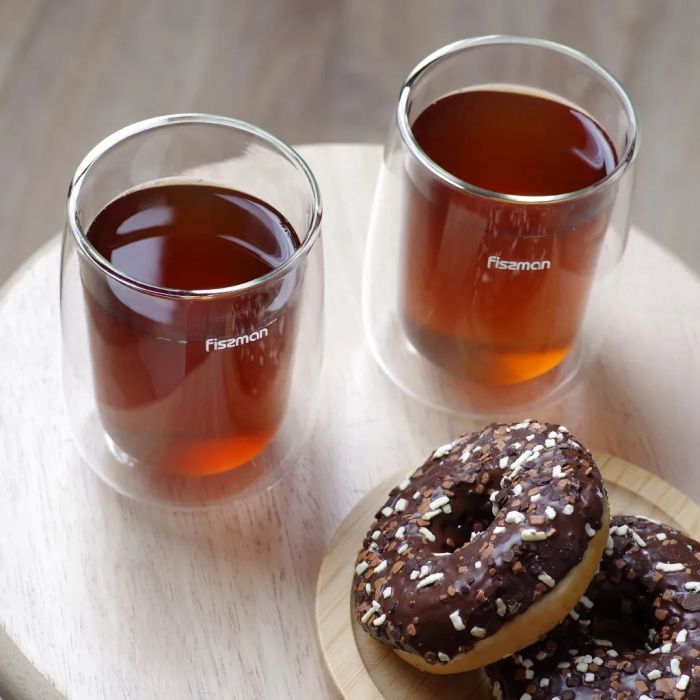 Fissman 6448 Double wall cup set 2pcs BONBON 350ml