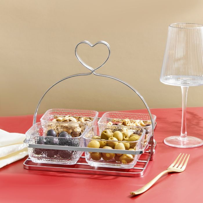 Fissman 16363 serving plate on a steal stand 23x22x10sm